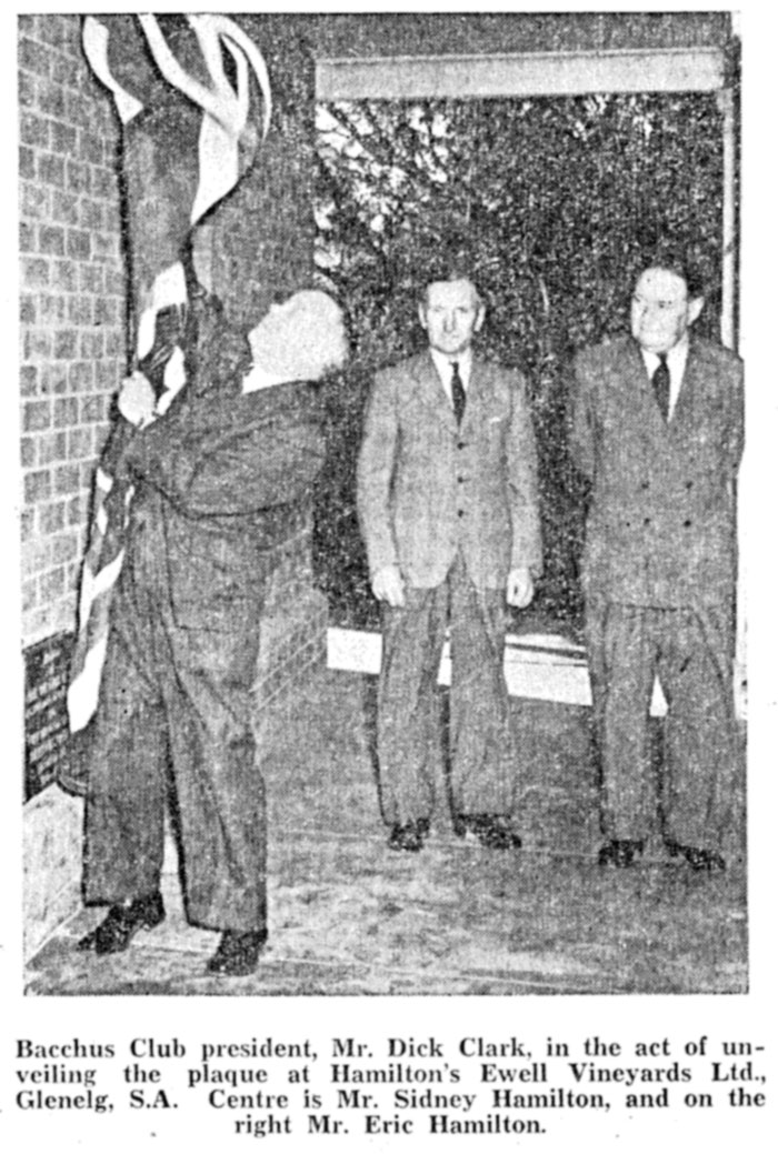 Plaque unveiling Hamilton Ewells