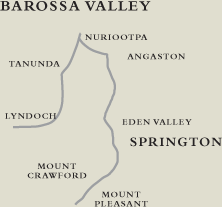 Map of Barossa Valley