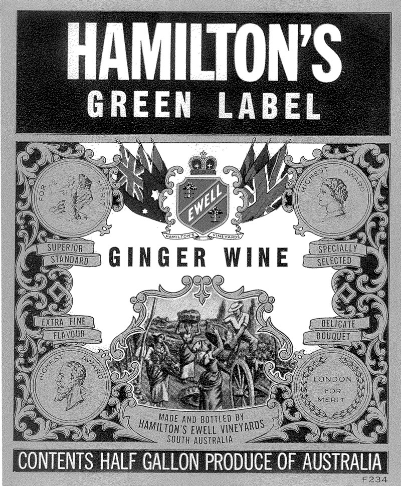 Hamiltons Green Label Ginger Wine